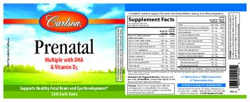 Carlson Prenatal Multiple with DHA & Vitamin D3 - supplement