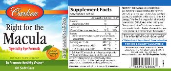 Carlson Right For The Macula Natural Orange Flavor - supplement