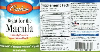 Carlson Right for the Macula - supplement