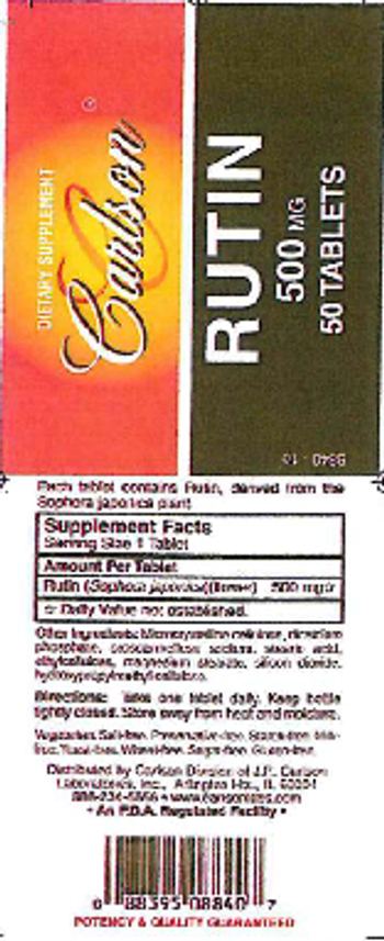 Carlson Rutin 500 mg - supplement