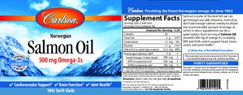 Carlson Salmon Oil - supplement