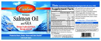 Carlson Salmon Oil and GLA - supplement
