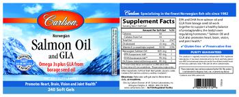 Carlson Salmon Oil and GLA - supplement