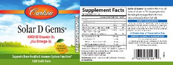 Carlson Solar D Gems Natural Lemon Flavor - supplement