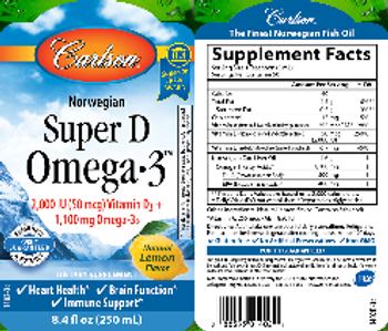 Carlson Super D Omega-3 Natural Lemon Flavor - supplement