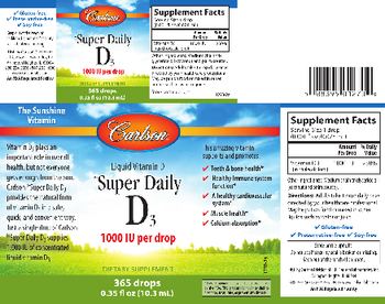 Carlson Super Daily D3 1000 IU - supplement