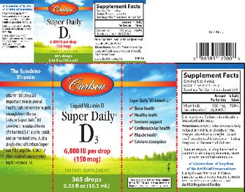 Carlson Super Daily D3 6,000 IU (150 mcg) - supplement