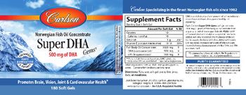 Carlson Super DHA Gems - supplement