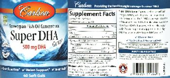 Carlson Super DHA Gems 500 mg - supplement