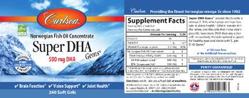 Carlson Super DHA Gems 500 mg - supplement