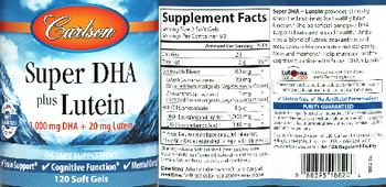 Carlson Super DHA plus Lutein - supplement