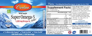 Carlson Super Omega-3 Gems 1200 mg - supplement