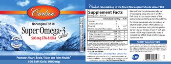 Carlson Super Omega-3 Gems - supplement