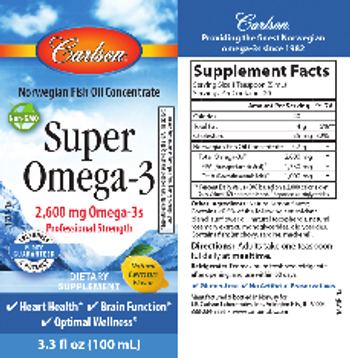 Carlson Super Omega-3 Natural Lemon Flavor - supplement
