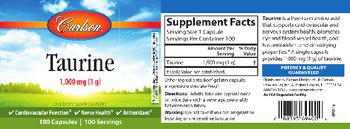 Carlson Taurine 1,000 mg (1 g) - supplement