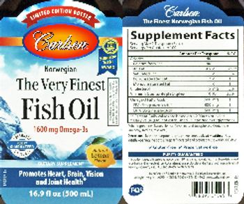 Carlson The Very Finest Fish Oil Natural Lemon Flavor - supplement