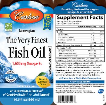 Carlson The Very Finest Fish Oil Natural Lemon Flavor - supplement