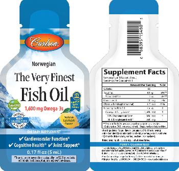 Carlson The Very Finest Fish Oil Natural Lemon Flavor - supplement