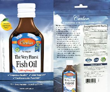 Carlson The Very Finest Fish Oil Natural Lemon Flavor - supplement