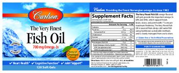 Carlson The Very Finest Fish Oil Natural Orange Flavor - supplement