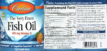 Carlson The Very Finest Fish Oil Natural Orange Flavor - supplement