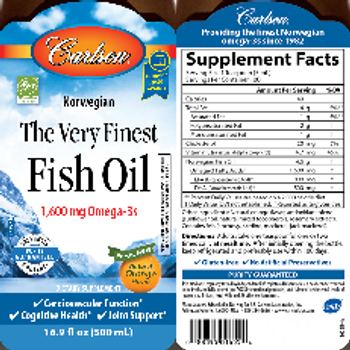 Carlson The Very Finest Fish Oil Natural Orange Flavor - supplement
