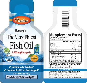 Carlson The Very Finest Fish Oil Natural Orange Flavor - supplement