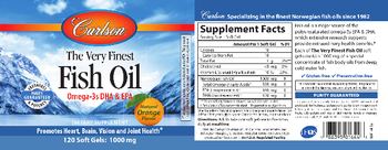 Carlson The Very Finest Fish Oil Omega-3's DHA & EPA - supplement