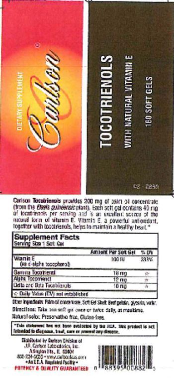 Carlson Tocotrienols - supplement