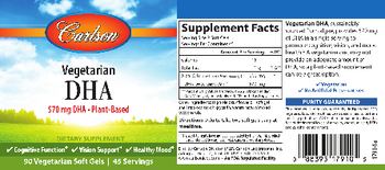 Carlson Vegetarian DHA 570 mg - supplement