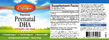 Carlson Vegetarian Prenatal DHA - supplement
