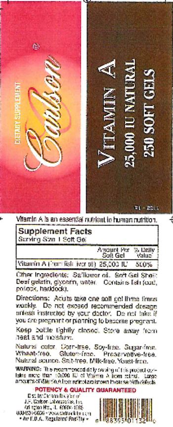 Carlson Vitamin A - supplement