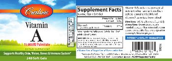 Carlson Vitamin A 15,000 IU Palmitate - supplement