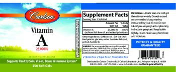 Carlson Vitamin A 25,000 IU - supplement