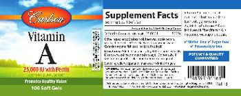 Carlson Vitamin A 25,000 IU With Pectin - supplement
