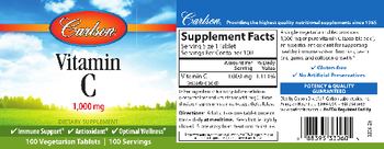 Carlson Vitamin C 1,000 mg - supplement