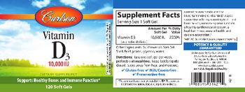 Carlson Vitamin D3 10,000 IU - supplement