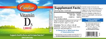 Carlson Vitamin D3 2,000 IU - supplement