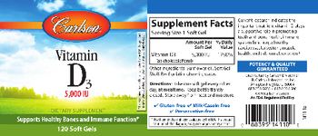 Carlson Vitamin D3 5,000 IU - supplement