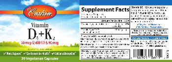 Carlson Vitamin D3 50 mcg (2,000 IU) + K2 90 mcg - supplement