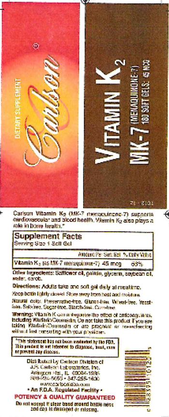 Carlson Vitamin K2 MK-7 - supplement