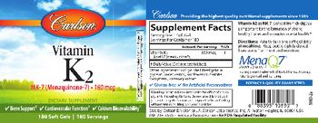 Carlson Vitamin K2 MK-7 (Menaquinone-7) 180 mcg - supplement