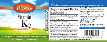 Carlson Vitamin K2 MK-7 (Menaquinone-7) 90 mcg - supplement