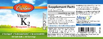 Carlson Vitamin K2 MK-7 (Menaquinone-7) 90 mcg - supplement