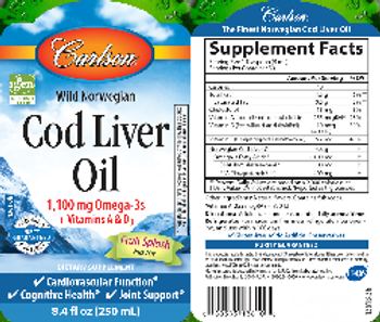 Carlson Wild Norwegian Cod Liver Oil Fruit Splash Flavor - supplement