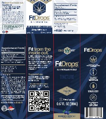 CBD Fit Fit Drops Blueberry Cheesecake - supplement