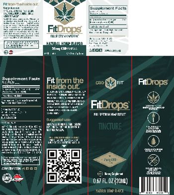 CBD Fit FitDrops Natural Hemp Flavor - supplement
