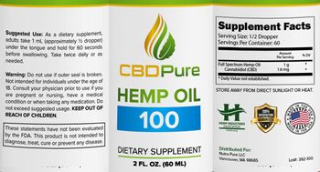 CBDPure Hemp Oil 100 - supplement