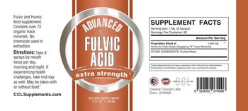 CCL Supplements Advanced Fulvic Acid - supplement