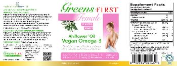 Ceautamed Worldwide Greens First Female Ahiflower Oil Vegan Omega-3 - supplement
